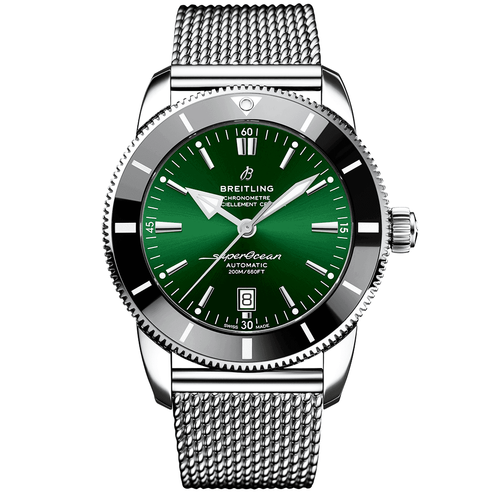 Superocean Heritage II 46mm Green Dial Men's Automatic Bracelet Watch