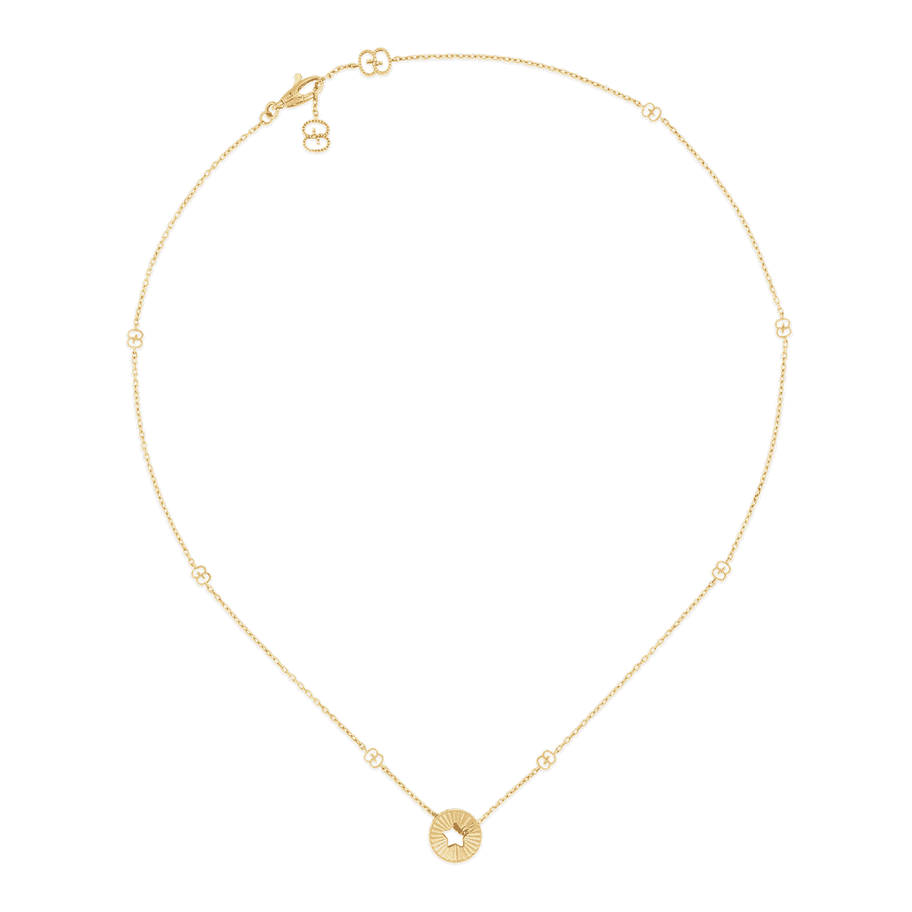 Icon 18ct Yellow Gold Open Star Necklace