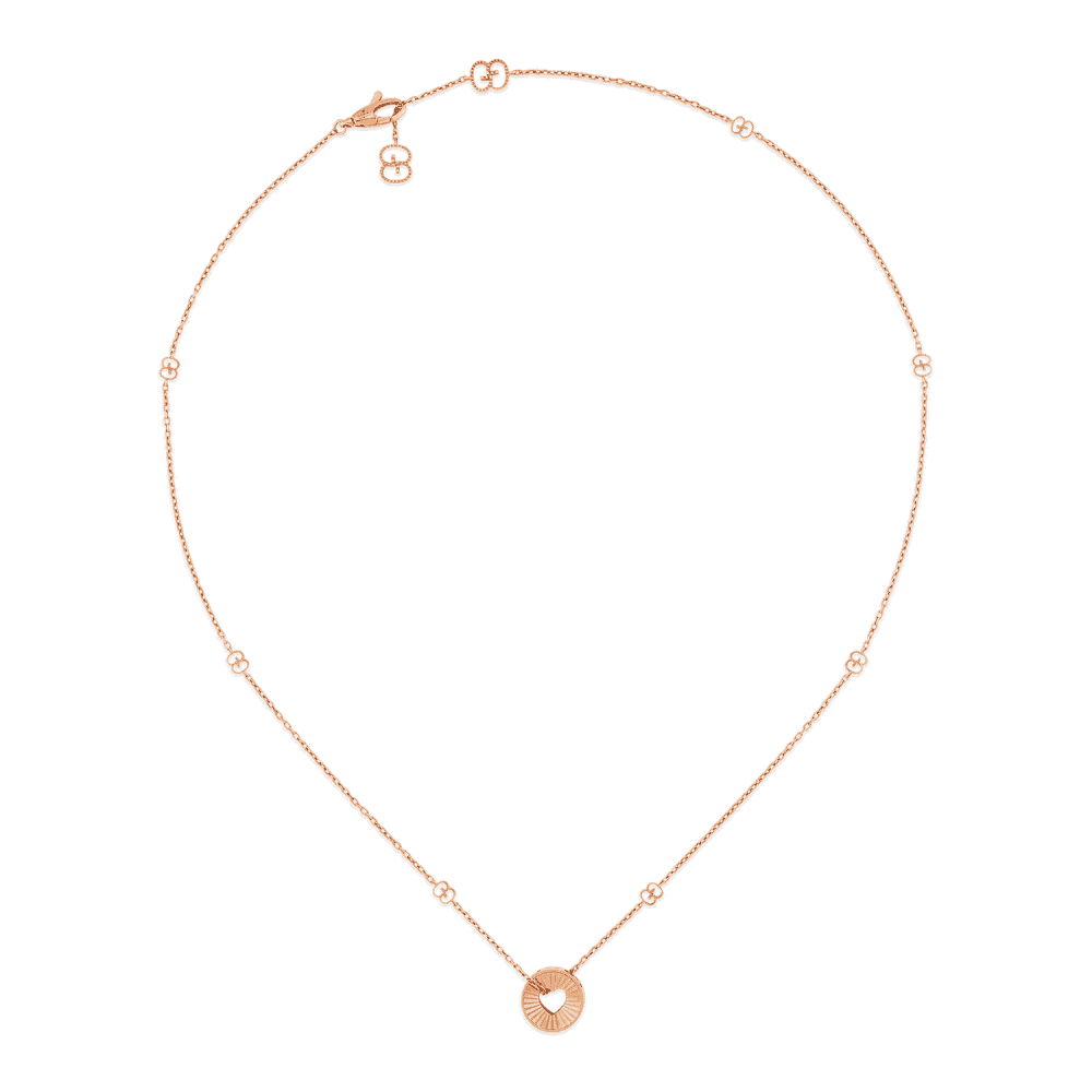 Icon 18ct Rose Gold Open Heart Necklace