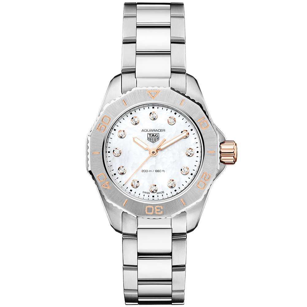 Aquaracer Professional 200 30mm White Mother of Pearl Dial Ladies Watch
