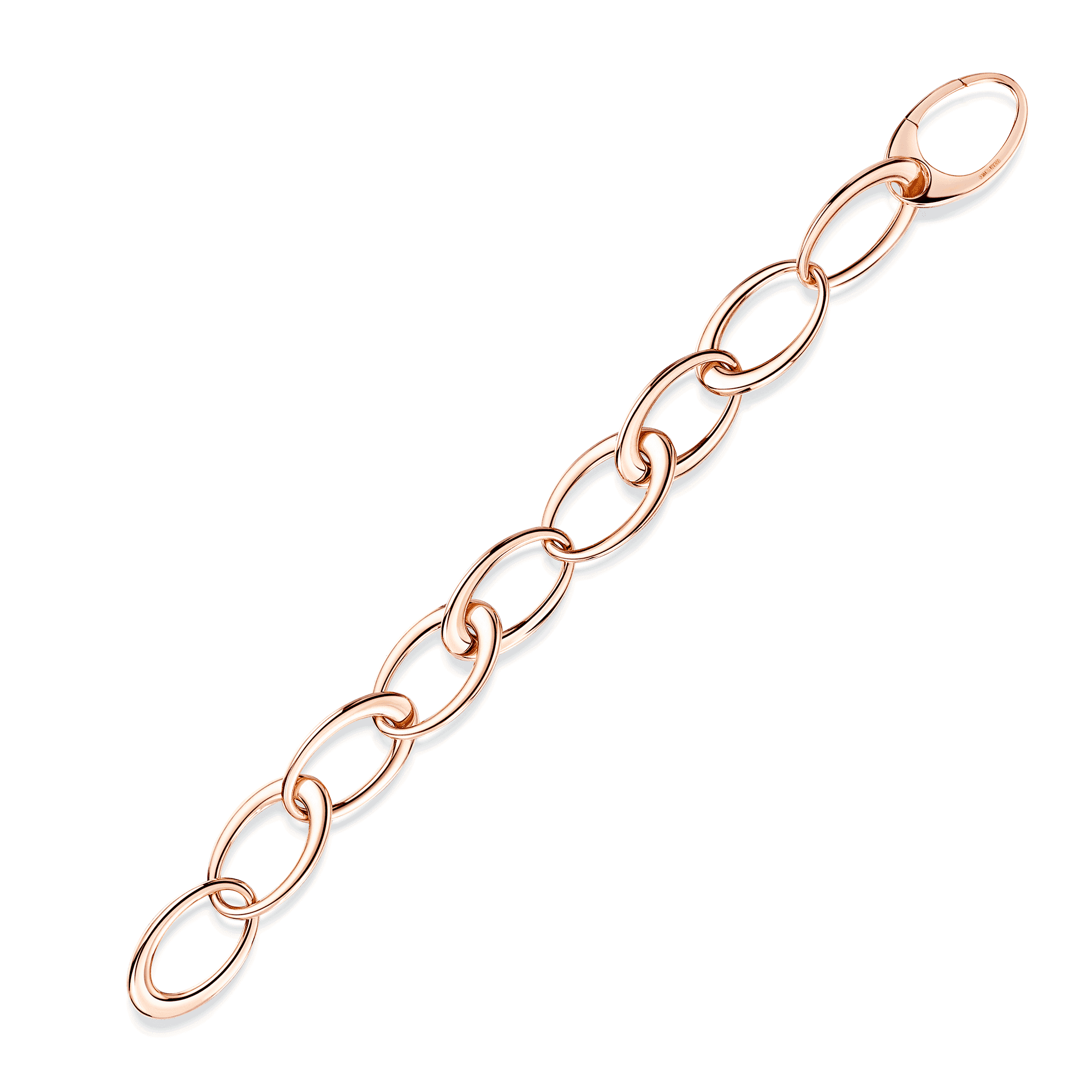 18ct Rose Gold Ellipse Collection Large Link Bracelet