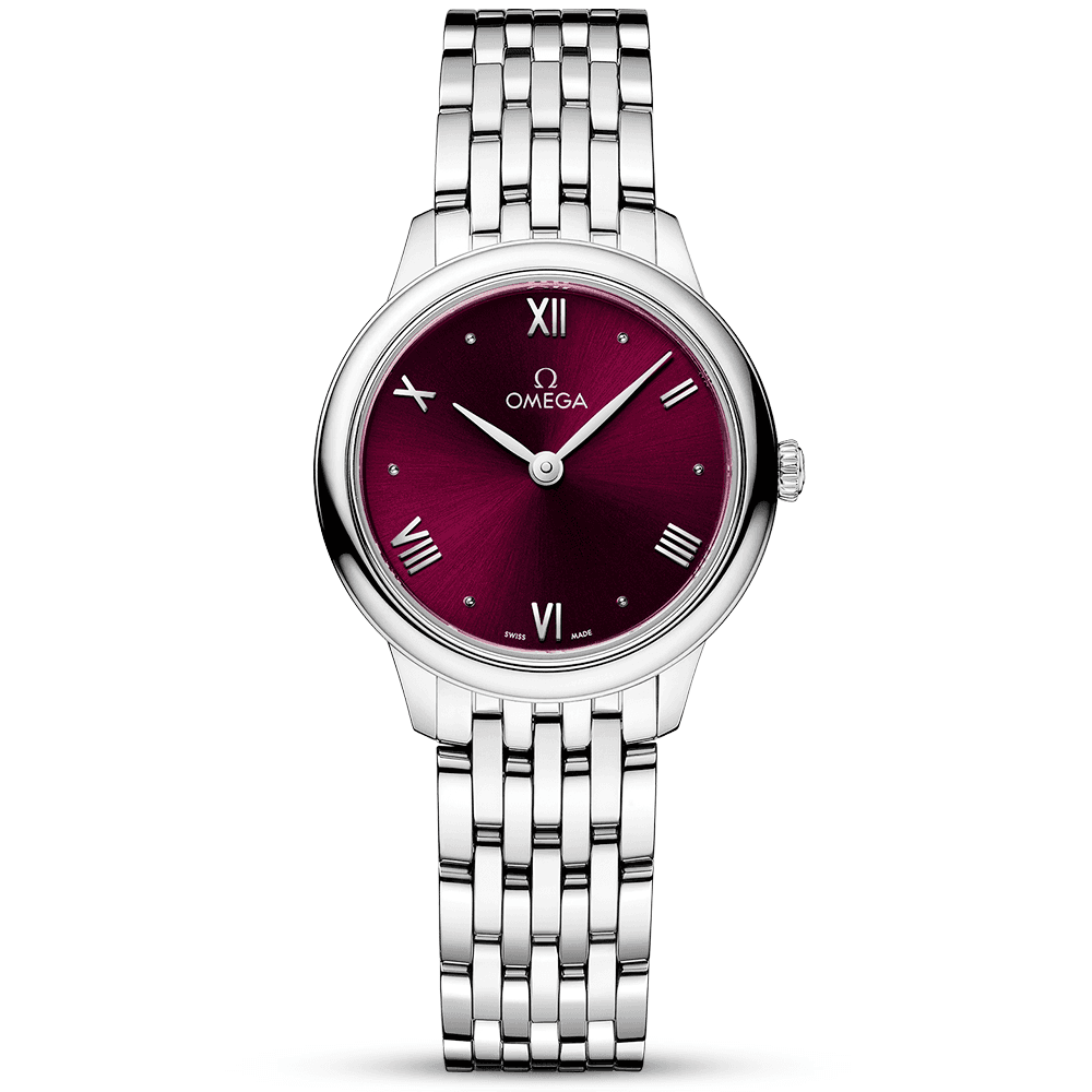 De Ville Prestige 27.5mm Purple Dial Ladies Bracelet Watch
