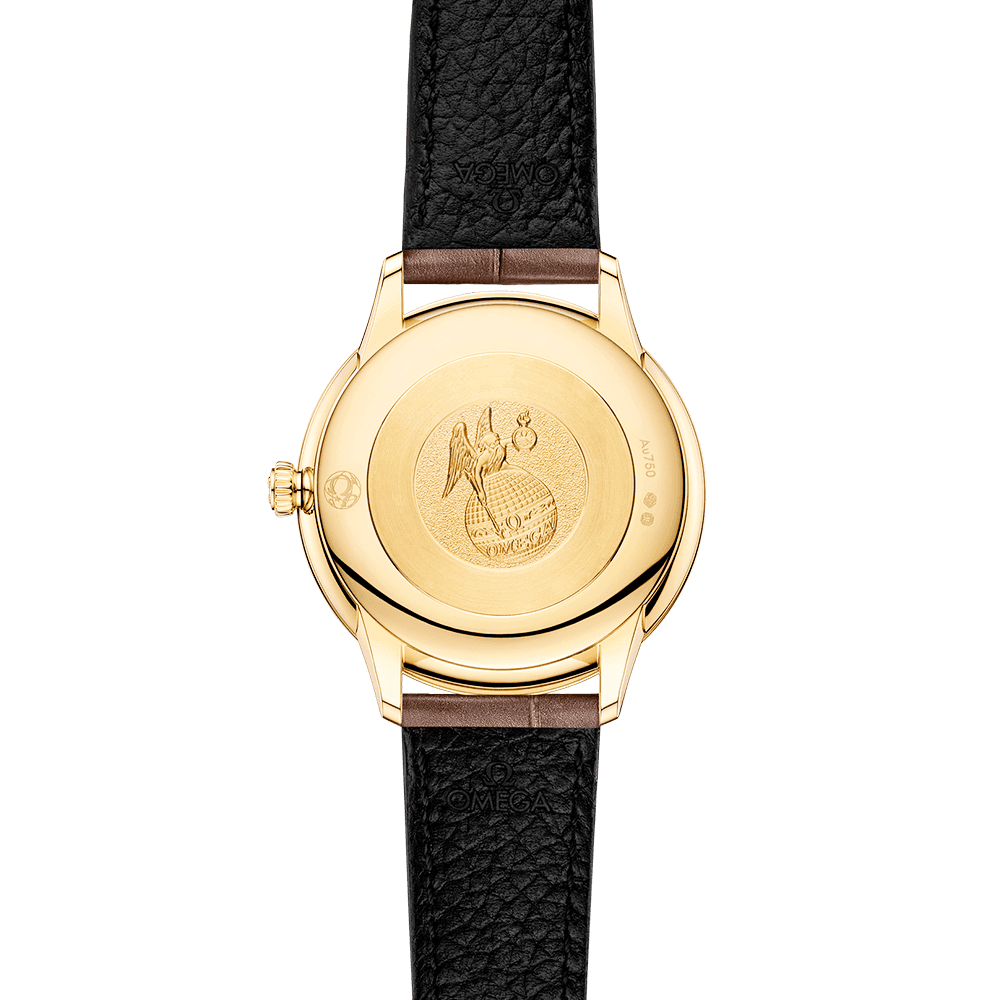 De Ville Prestige 27.5mm 18ct Yellow Gold Diamond Dial Strap Watch