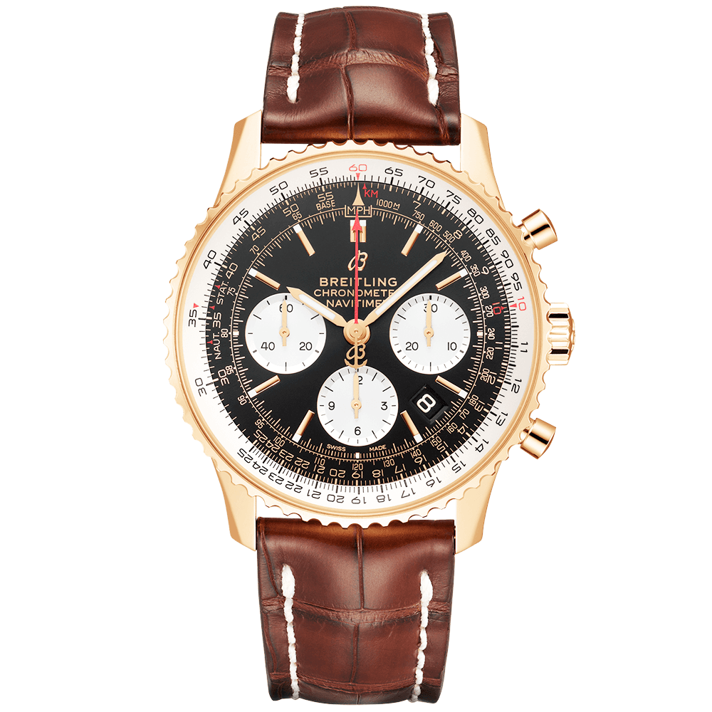 Navitimer 18ct Red Gold 43mm Black Dial Men's Chronograph Watch