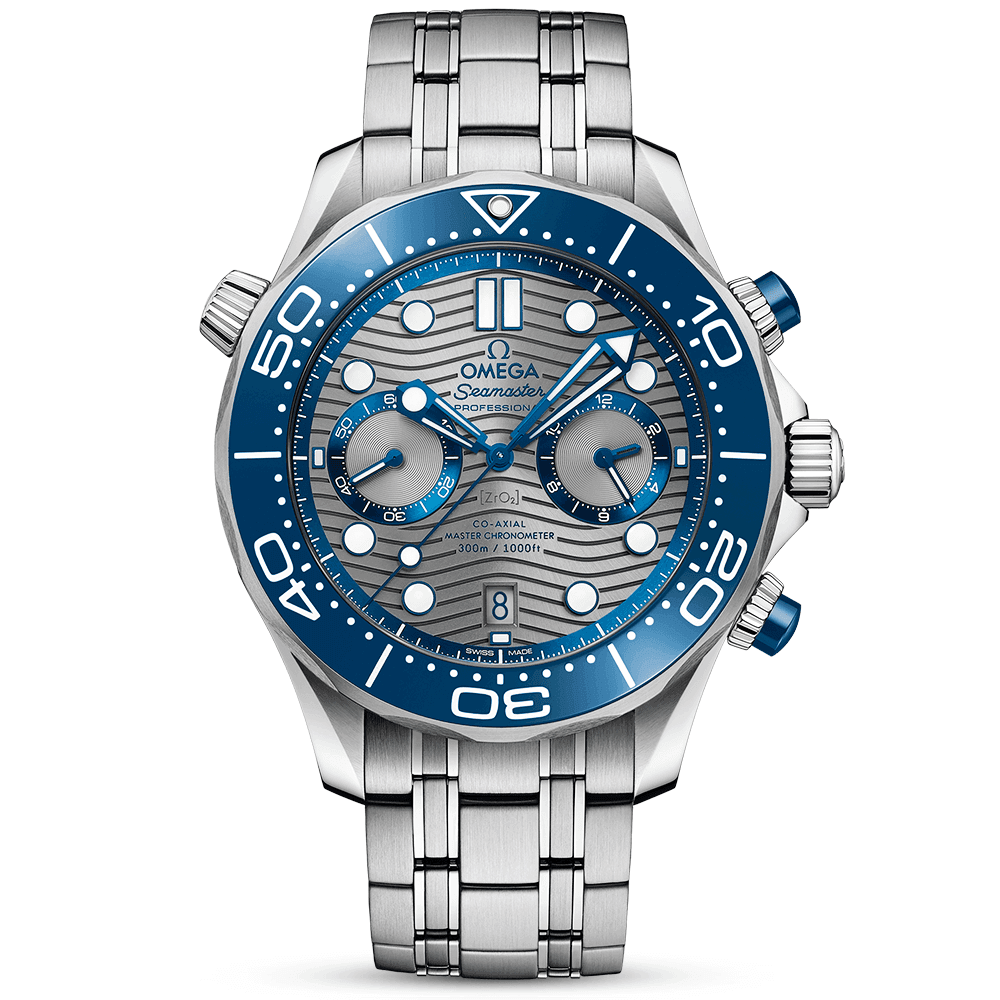 Seamaster Diver 300m 44mm Chrome/Blue Dial Automatic Bracelet Watch