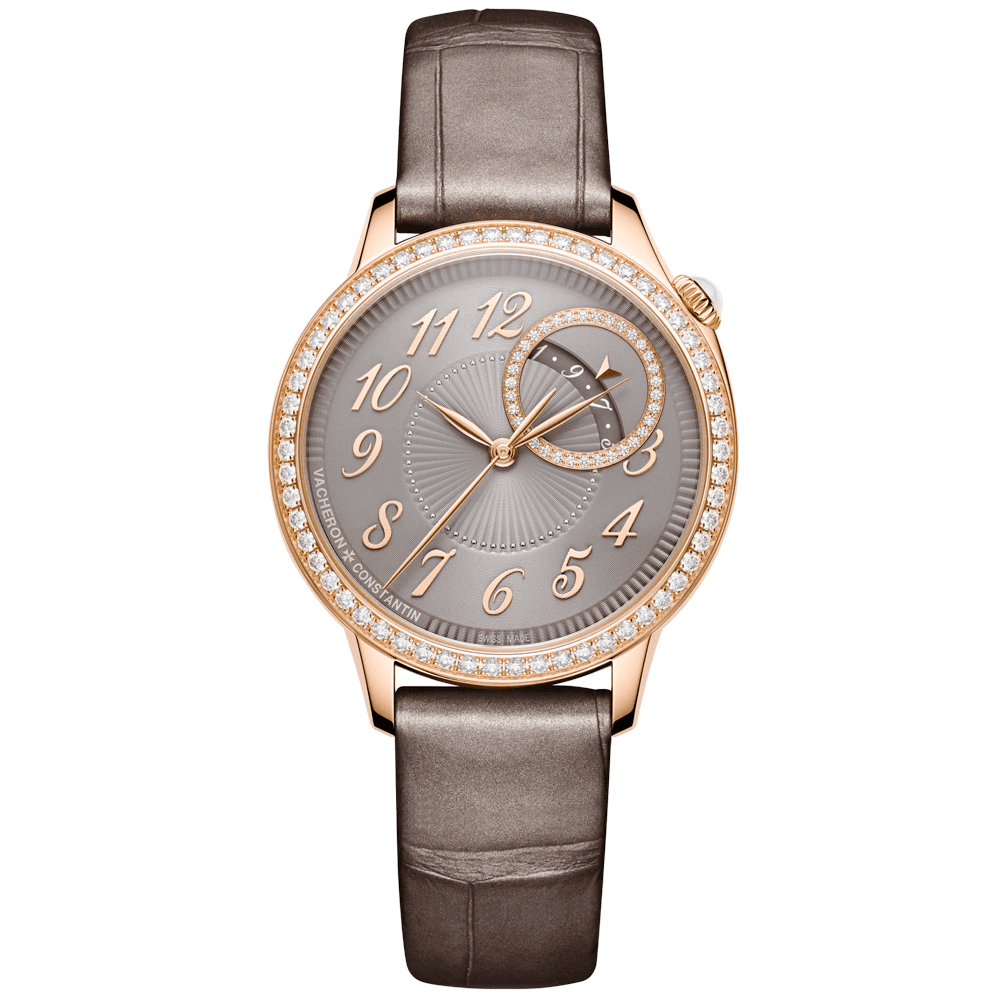 Egerie 18ct Pink Gold Automatic Diamond Bezel Strap Watch