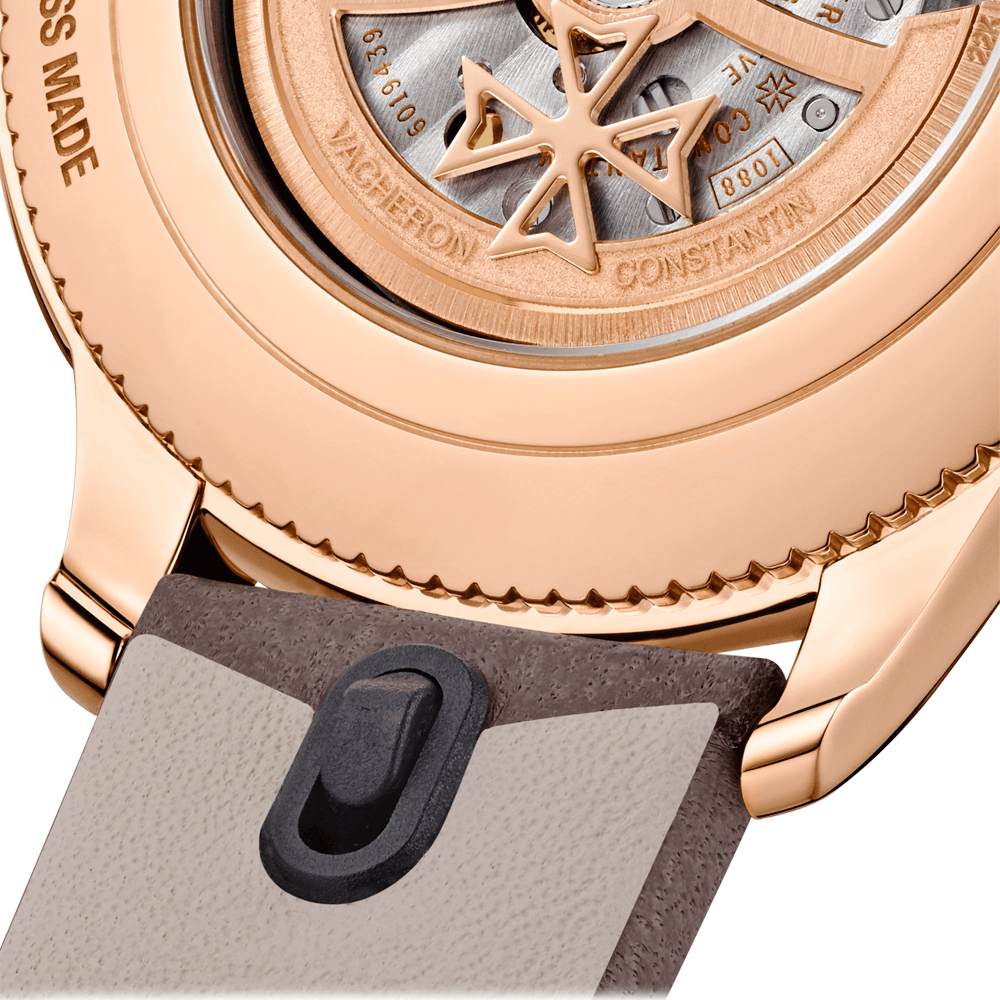 Egerie 18ct Pink Gold Automatic Diamond Bezel Strap Watch