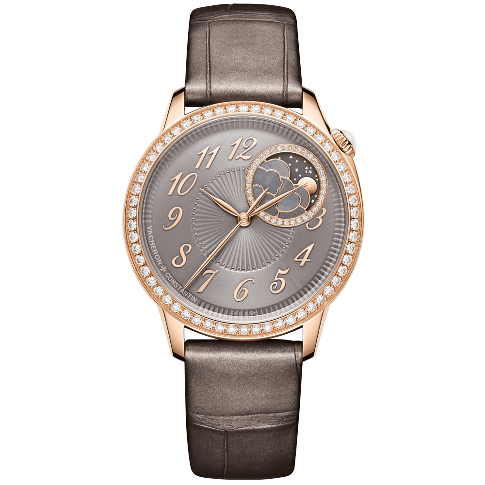 Egerie Moonphase 18ct Pink Gold Automatic Strap Watch