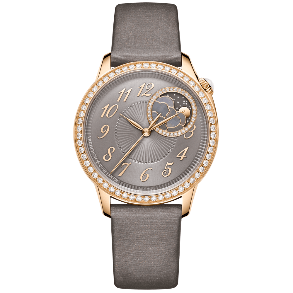 Egerie Moonphase 18ct Pink Gold Automatic Strap Watch