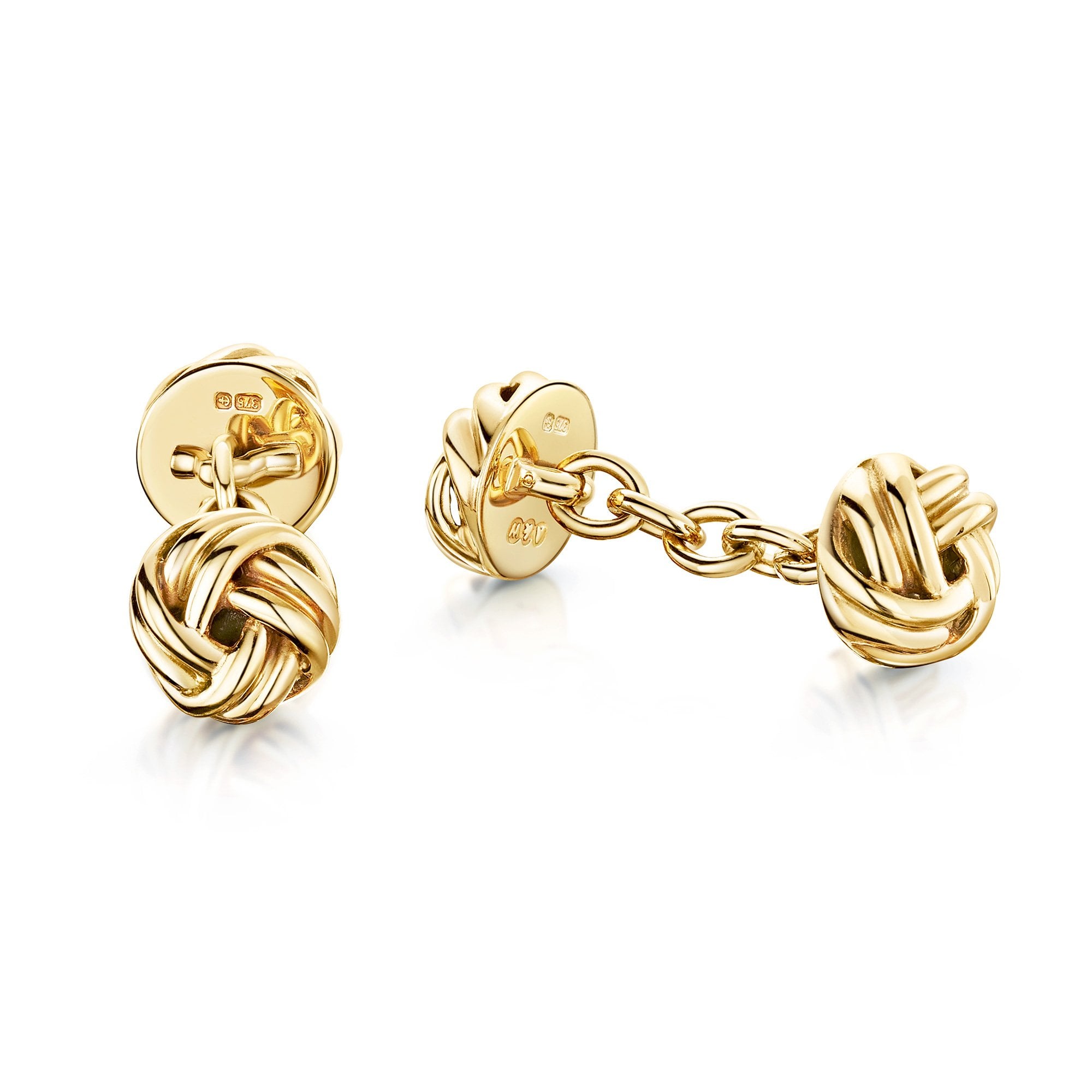 18ct Yellow Gold Polished Knot Cufflinks