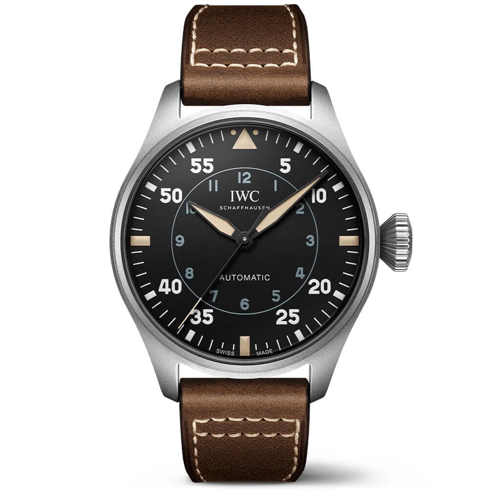 Big Pilot's Spitfire 43mm Black Dial Men's Automatic Strap Watch