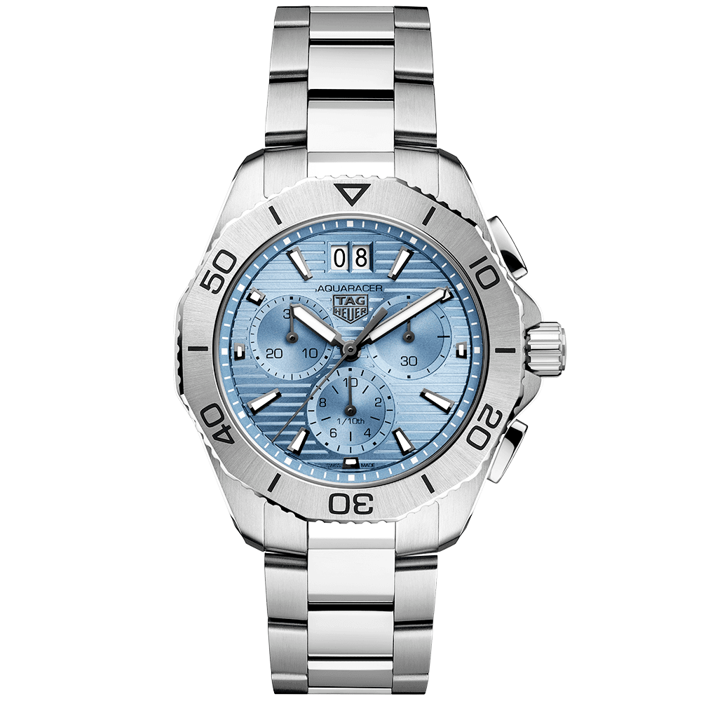 Aquaracer Professional 200 40mm Ice Blue Dial Chronograph Watch