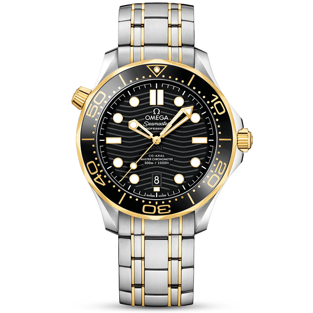 Seamaster Diver 300m 42mm Black Dial Two-Tone Men's Automatic Watch