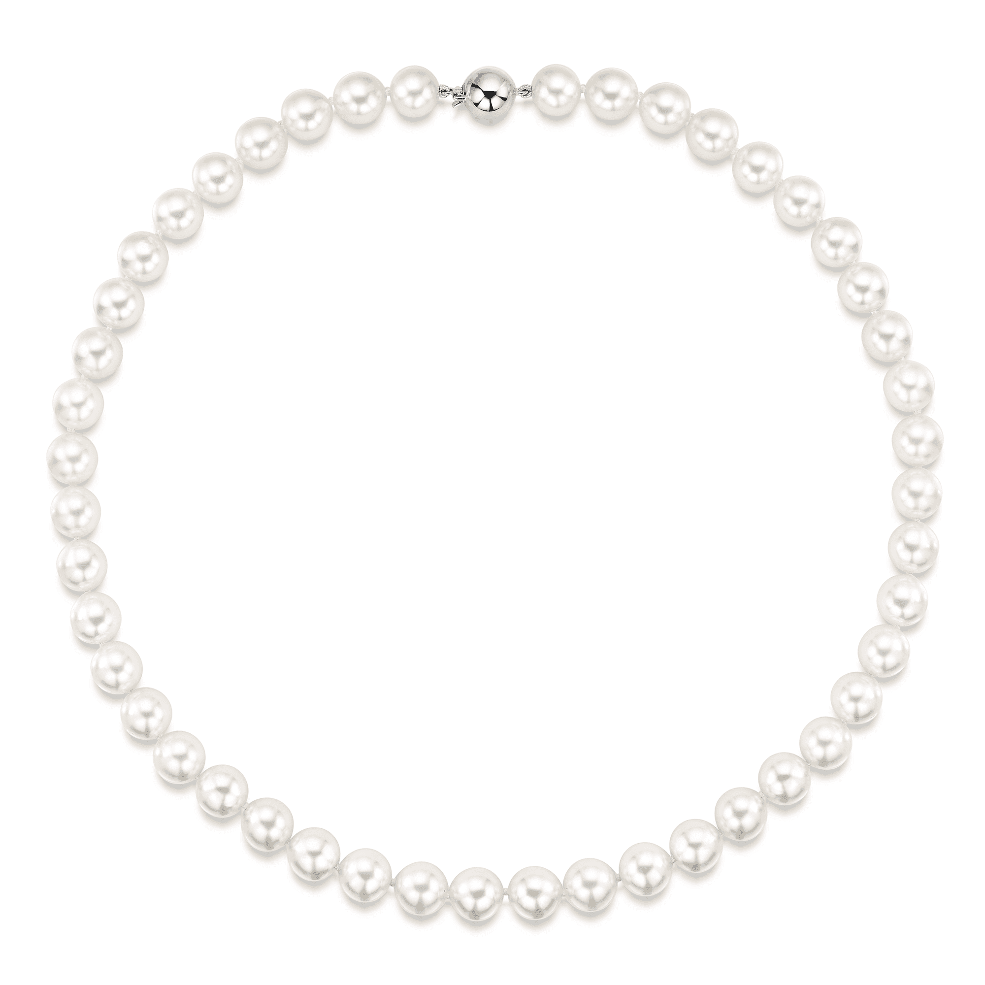 Akoya 8.5-9mm Pearl Necklet with 18ct White Gold Ball Clasp