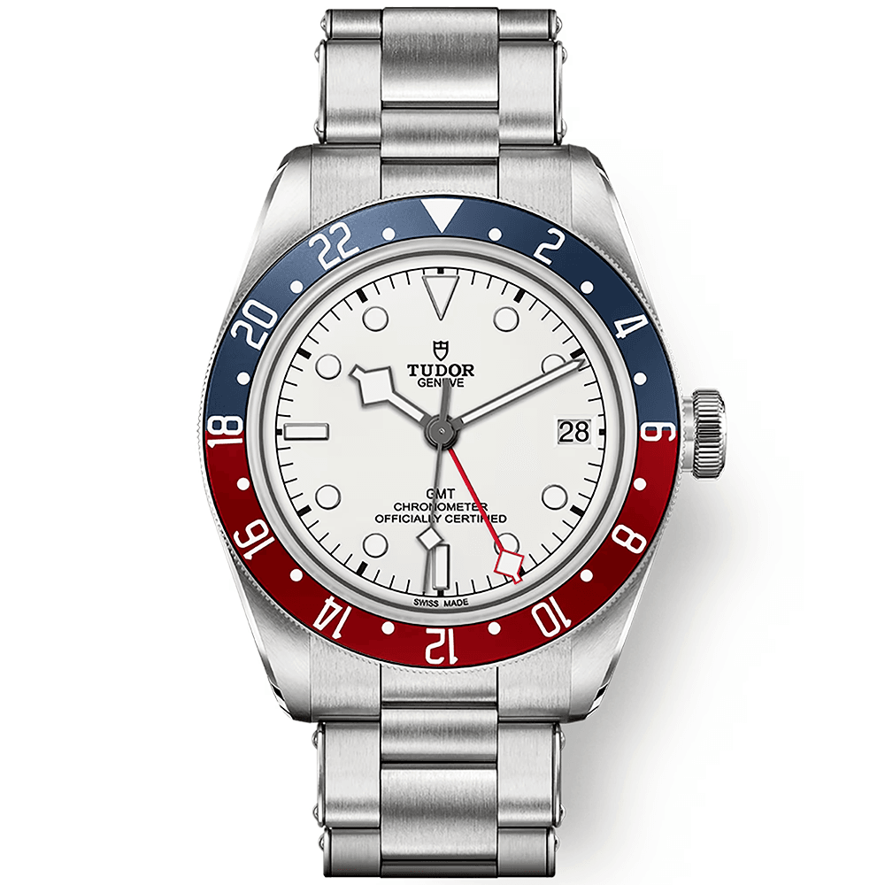 Black Bay GMT 41mm White Dial & Red/Blue Bezel Bracelet Watch