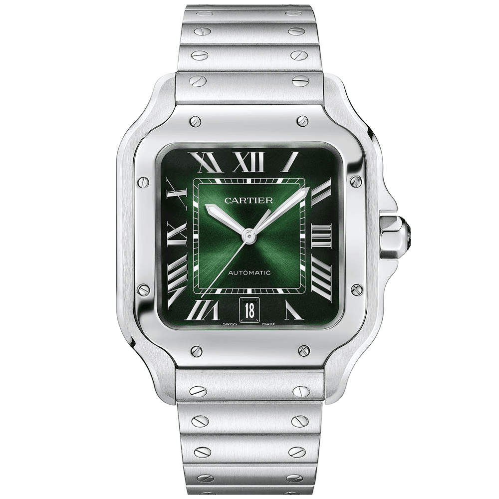 Santos de Cartier Large Smoky Green Dial Automatic Bracelet/Strap Watch