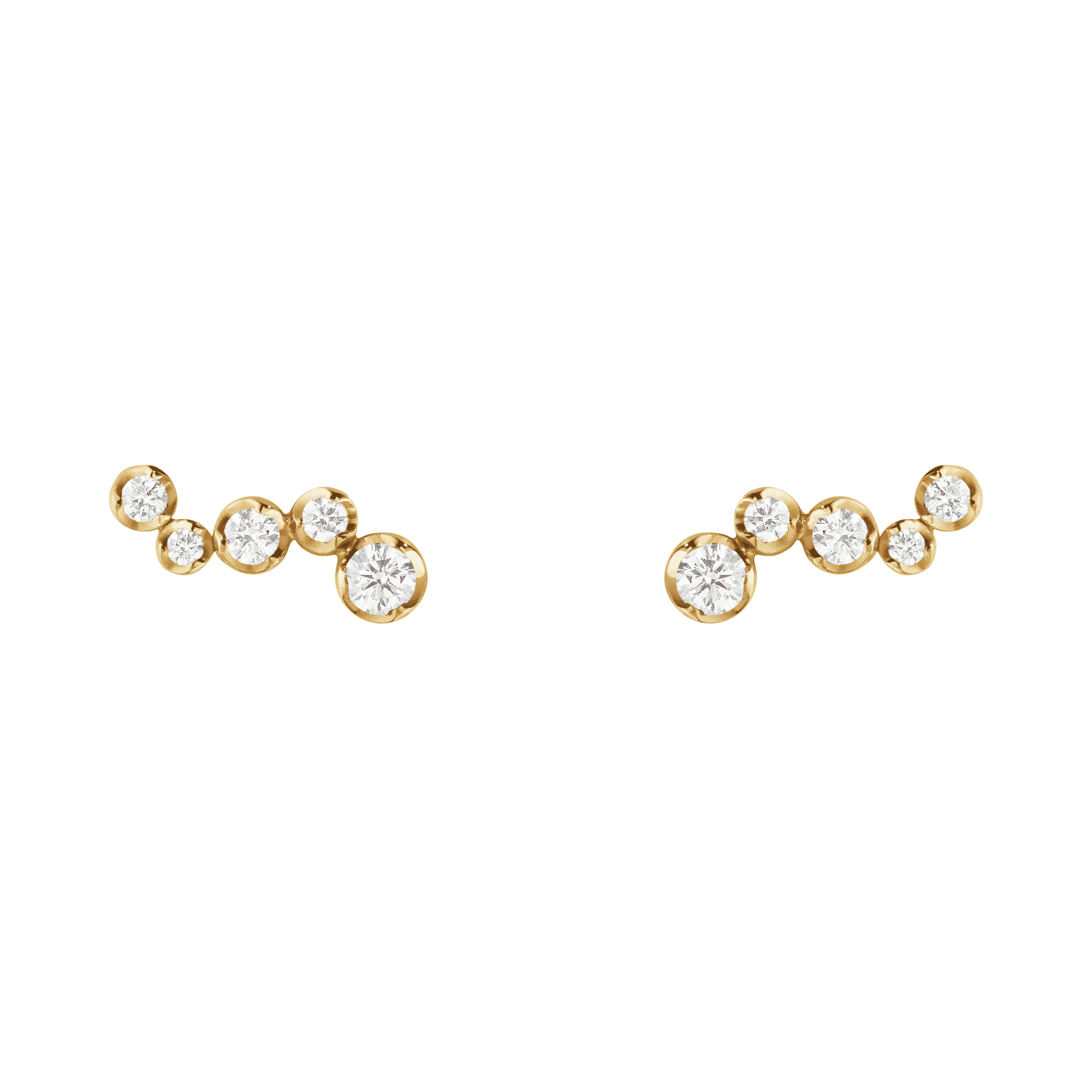 Signature Diamonds 18ct Yellow Gold Five Stone Diamond Set Stud Earrings