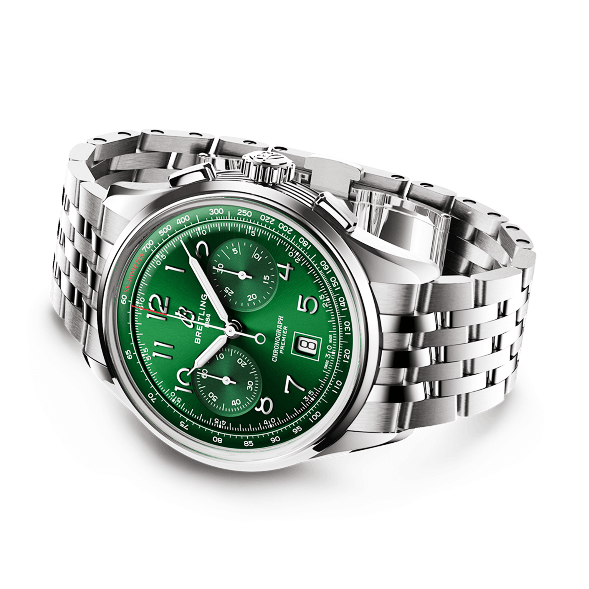 Premier B01 42mm Green Sunray Dial Automatic Chronograph Watch