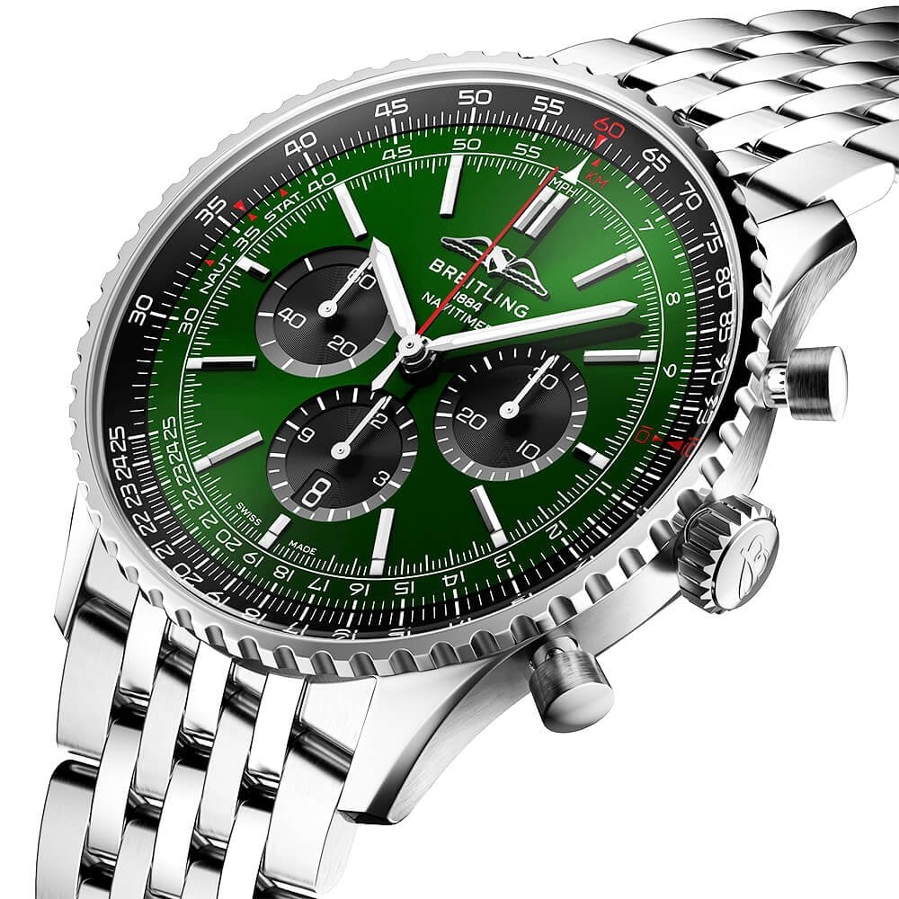 Navitimer 46mm Green/Black Dial Men's Automatic Chronograph Watch