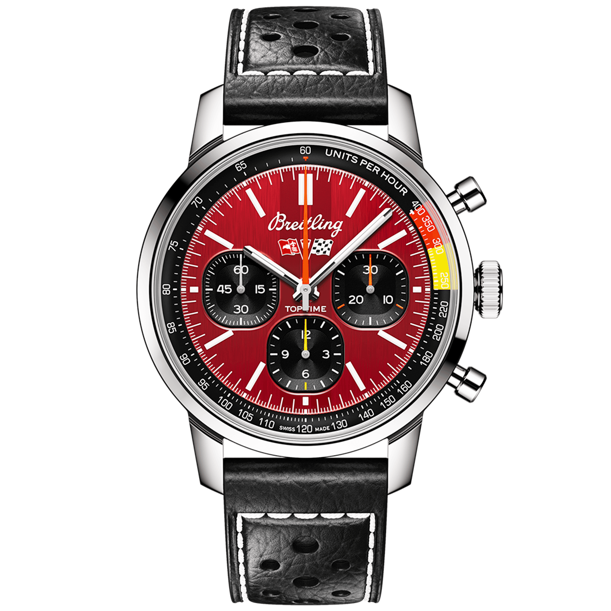 Top Time B01 Chevrolet Corvette 41mm Red Dial Automatic Strap Watch