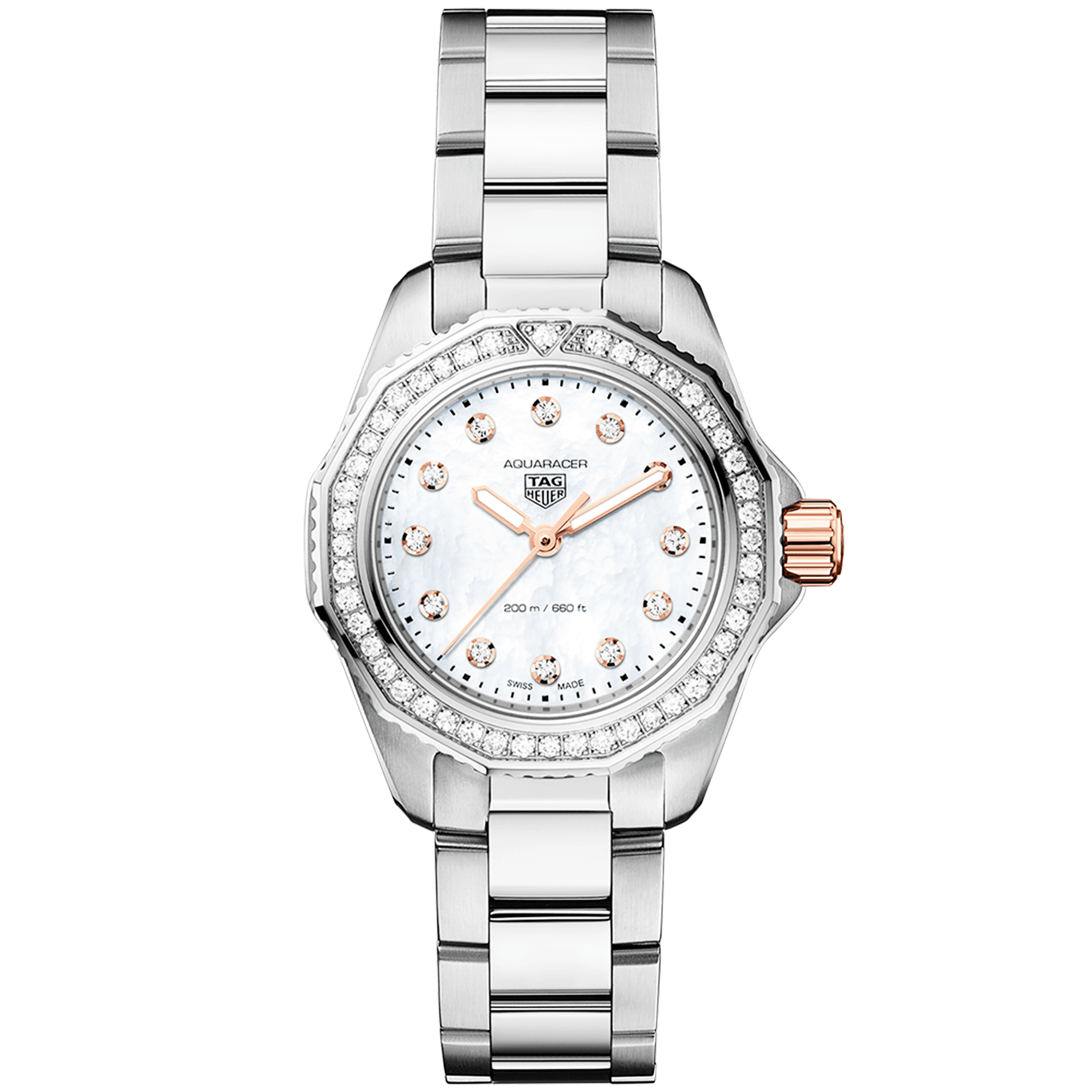 Aquaracer Professional 200 30mm Diamond Set Dial & Bezel Ladies Bracelet Watch